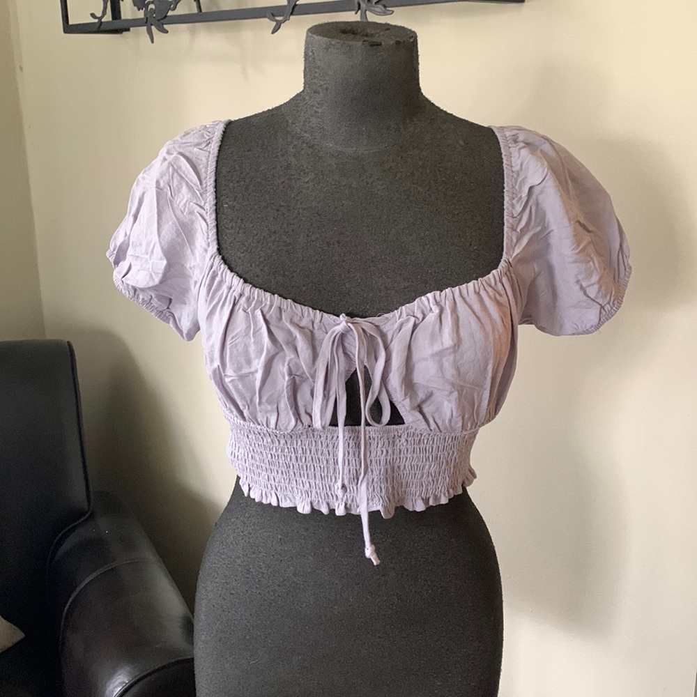 LA Hearts PacSun light purple crop